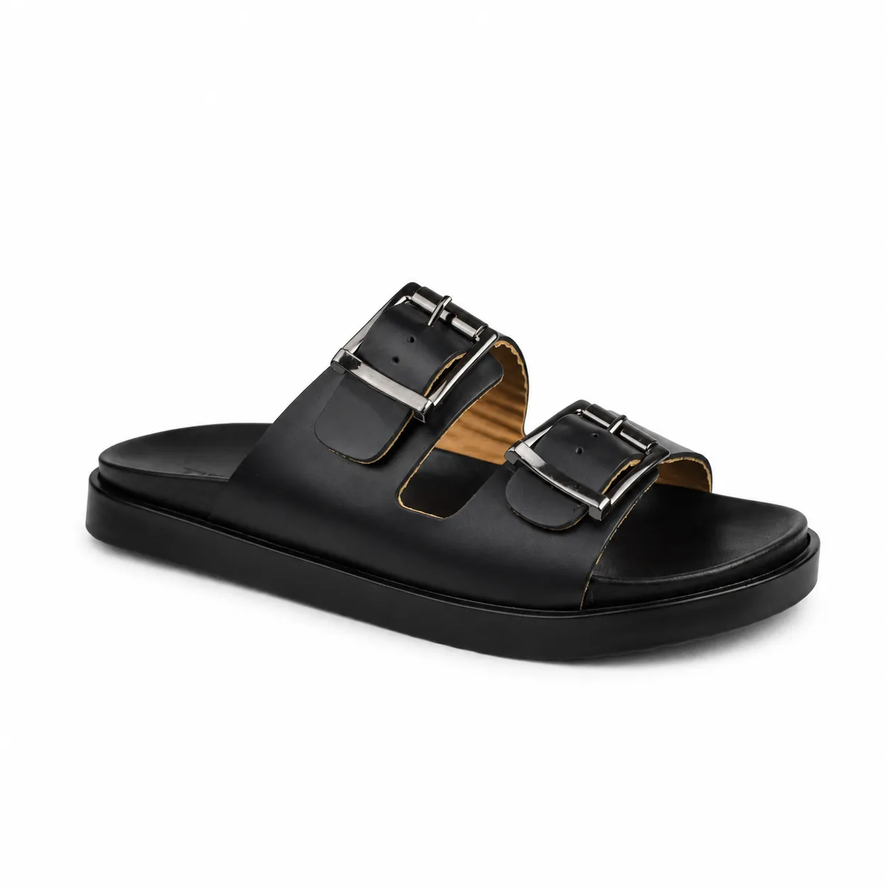 Sandale pour homme h02-1 noir cuir